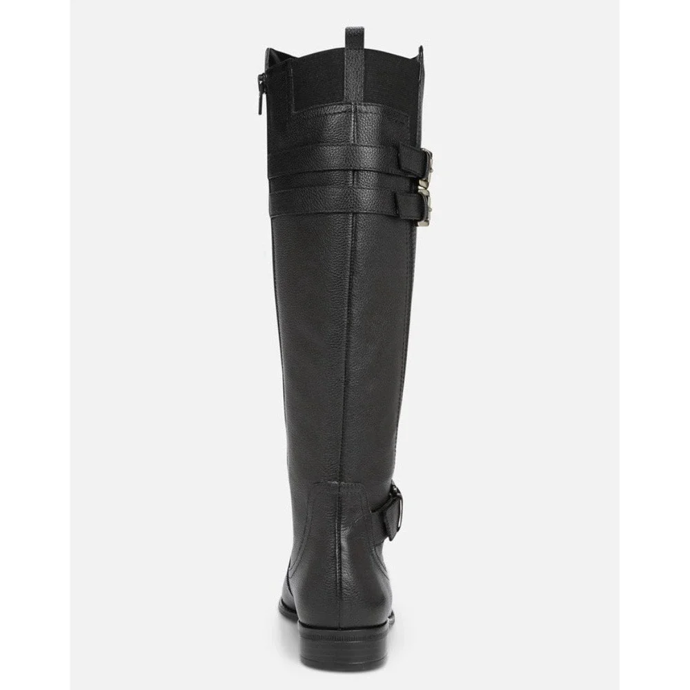 Naturalizer Jessie Black Leather Knee High Tall Riding Boots Women's size 9 Wide